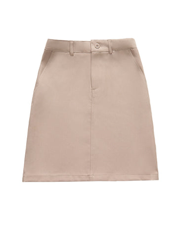 4012 Girl's Pencil Skirt Khaki